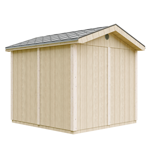 Abri de jardin qualité premium 5,9m² h252x250x294cm bardeaux bitumineux jaune