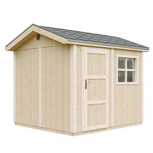 Abri de jardin qualité premium 5,9m² h252x250x294cm bardeaux bitumineux marron