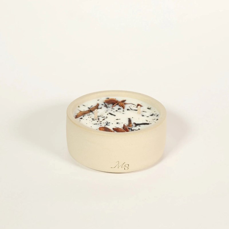 Bougie grès 200g thé et pain d’épices