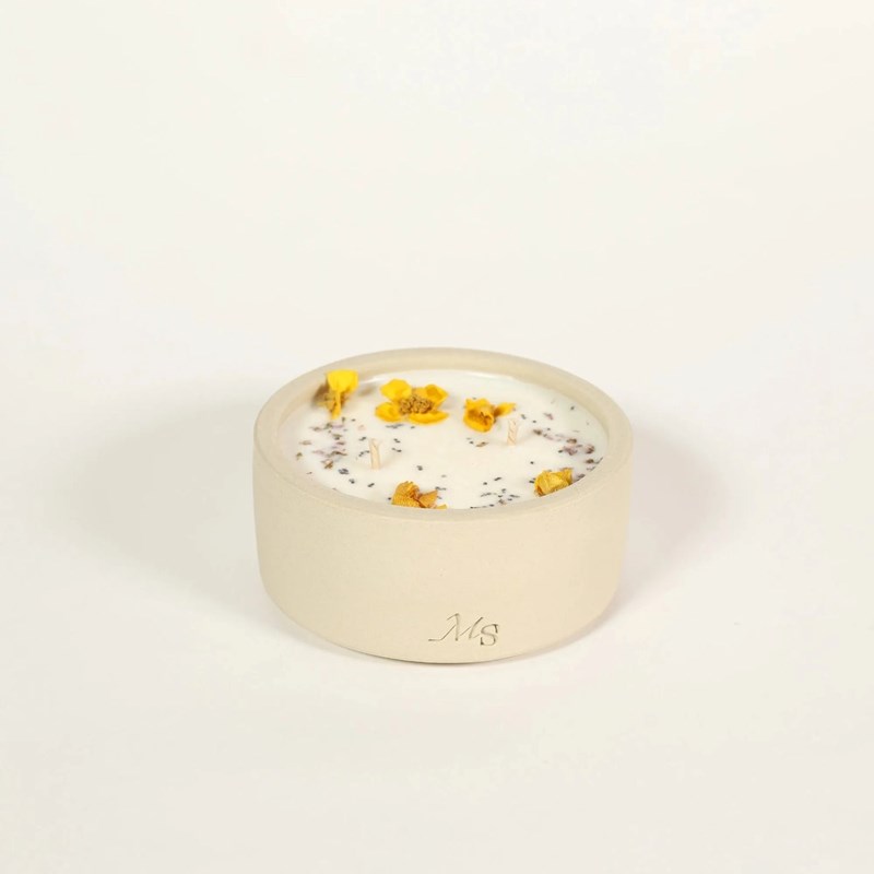Bougie grès 200g vanille