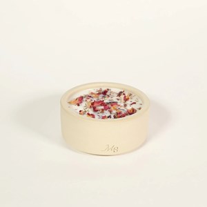 Bougie grès 200g rose du séjour