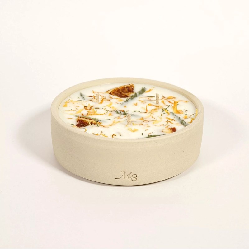 Bougie grès 300g fleur d’oranger