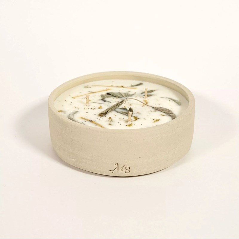 Bougie grès 300g jardin intérieur