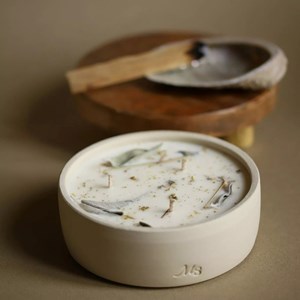 Bougie grès 300g jardin intérieur