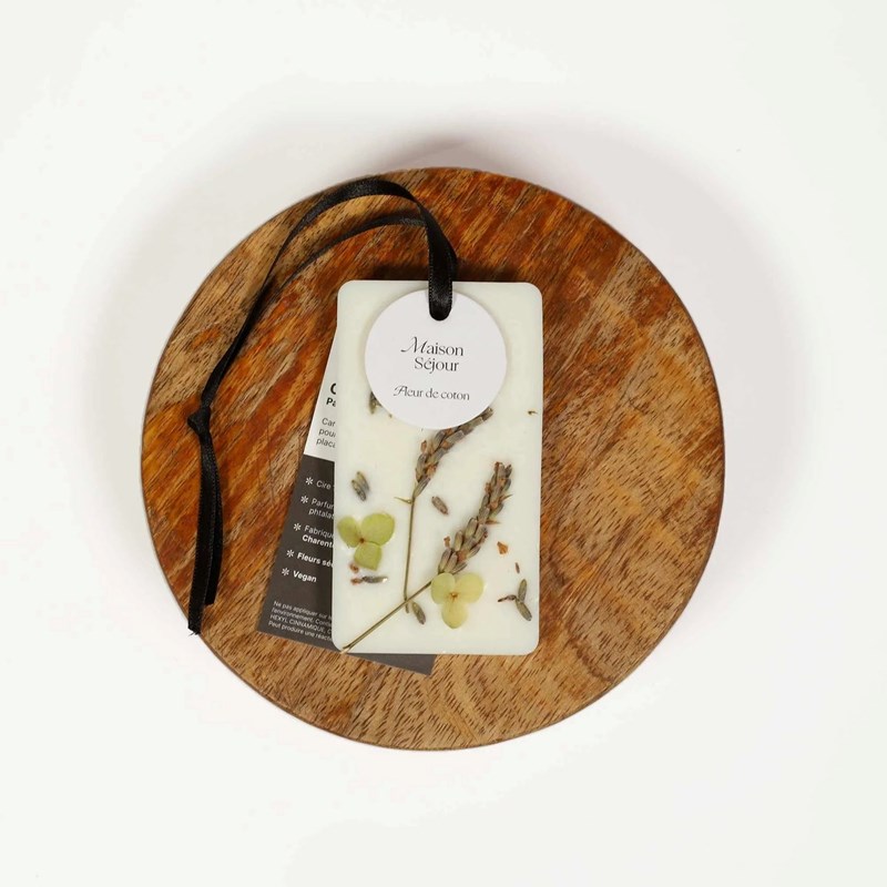 Carte florale parfumée fleur de coton