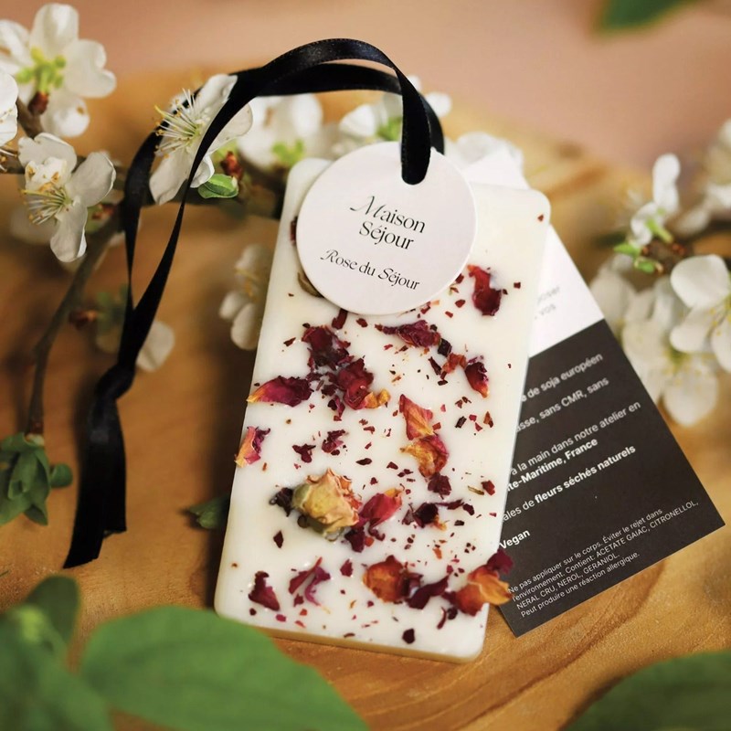 Carte florale parfumée rose du séjour