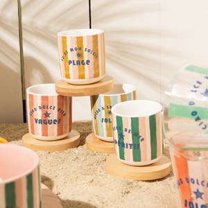 Lot de 4 tasses  beach club 10 cl