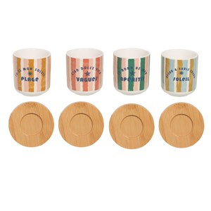 Lot de 4 tasses  beach club 10 cl