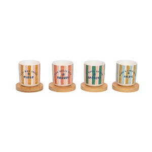 Lot de 4 tasses  beach club 10 cl
