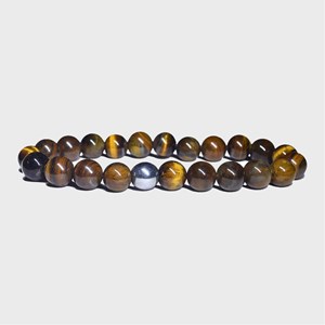 Bracelet homme œil de tigre et hématite