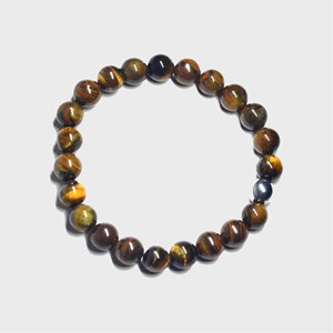 Bracelet homme œil de tigre et hématite