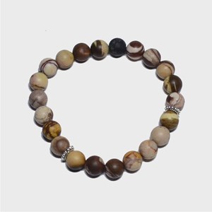 Bracelet homme en jaspe zèbre