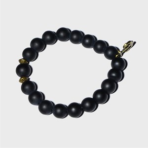 Bracelet noir et pendentif ancre