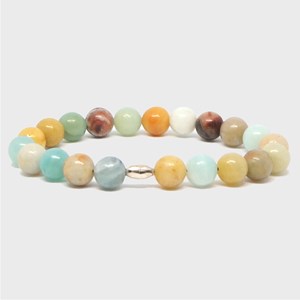 Bracelet homme en amazonite et argent
