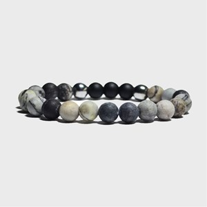 Bracelet homme en netstone et hématite