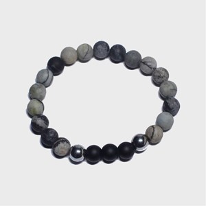 Bracelet homme en netstone et hématite