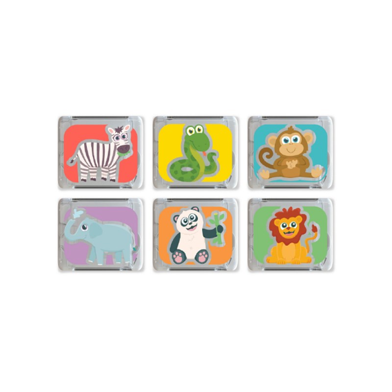 Cubes lumineux zoo pour le bain