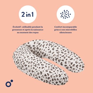 Coussin de grossesse buddy leopard cream