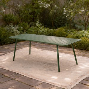 Bergame table de jardin 8-10 places 200cm verte