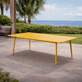 Bergame table de jardin 8-10 places 200cm jaune