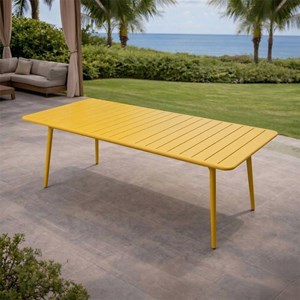 Bergame table de jardin 8-10 places 200cm jaune