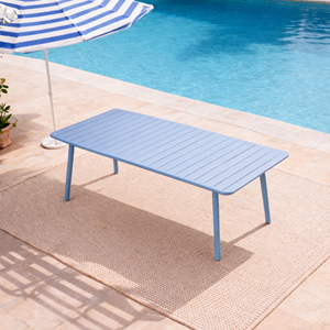 Bergame table de jardin 10-12 places 234cm bleue