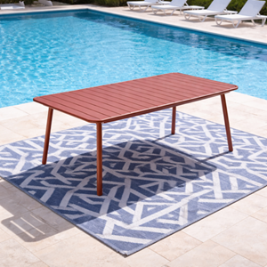 Bergame table de jardin 10-12 places 234cm terracotta