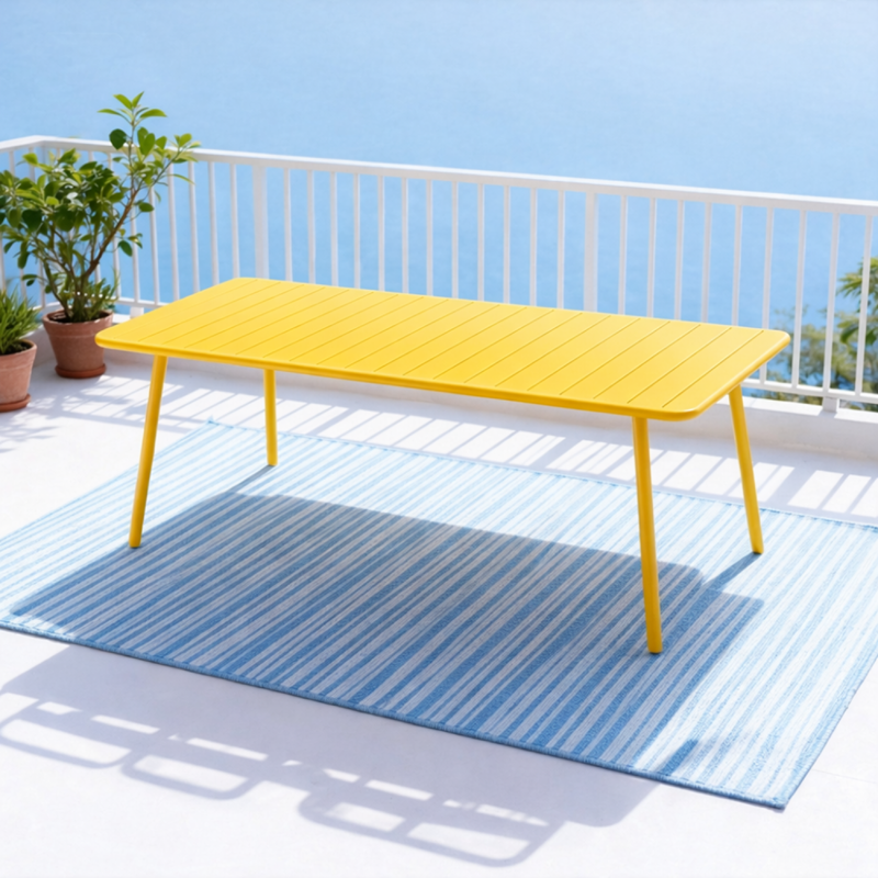 Bergame table de jardin 10-12 places 234cm jaune