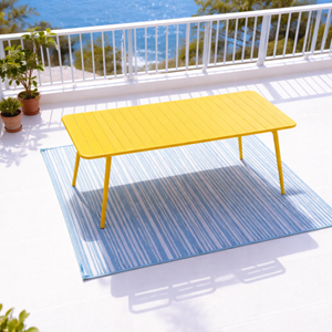 Bergame table de jardin 10-12 places 234cm jaune