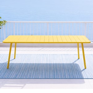 Bergame table de jardin 10-12 places 234cm jaune