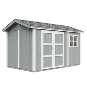 Abri de jardin qualité premium 8,68m² 252x250x412cm bardeaux bitumineux gris