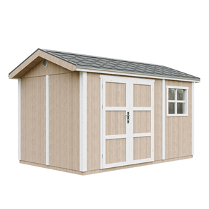 Abri de jardin qualité premium 8,68m² 252x250x412cm bardeaux bitumineux marron