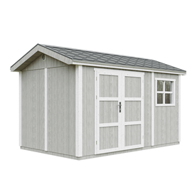 Abri de jardin qualité premium 8,68m² 252x250x412 cm bardeaux bitumineux gris