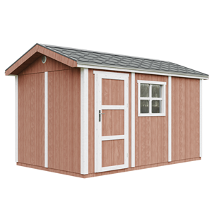 Abri de jardin qualité premium 8,68m² 252x250x412cm bardeaux bitumineux rouge