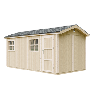 Abri de jardin qualité premium 8.52 + 2.95 m² - h252x250x530 cm - beige