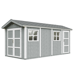 Abri de jardin qualité premium 11,47 m² - h252x250x530 cm  - gris
