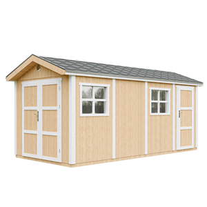 Abri de jardin qualité premium 11,47 m² - h252x250x530 cm - jaune