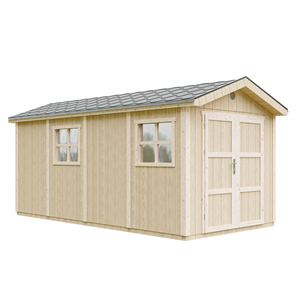 Abri de jardin qualité premium 11,47 m² - h252x250x530 cm - jaune