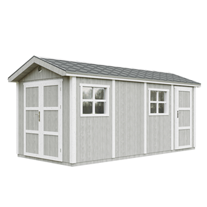 Abri de jardin qualité premium 11,47 m² - h252x250x530 cm - gris