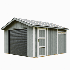 Garage qualité premium 13 m² - l378xl412 cm - gris