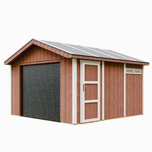Garage qualité premium 13 m² - l378xl412 cm - rouge