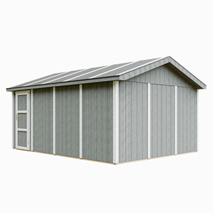 Garage qualité premium 17 m² - l378xl530 cm machines de jardinage - gris