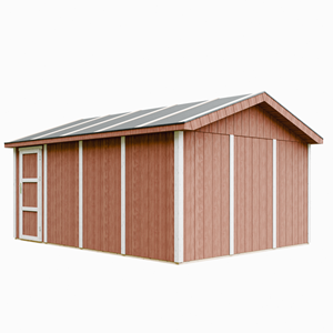 Garage qualité premium 17 m² - l378xl530 cm machines de jardinage - rouge