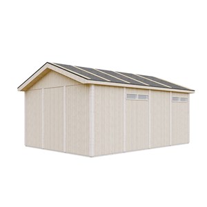 Garage qualité premium 17 m² - l378xl530 cm machines de jardinage - rouge