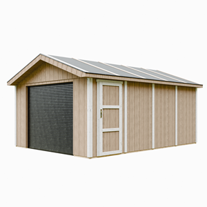 Garage qualité premium 17 m² - l378xl530 cm machines de jardinage - marron
