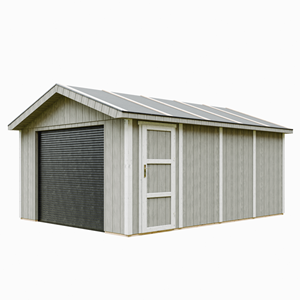 Garage qualité premium 17 m² - l378xl530 cm machines de jardinage - gris