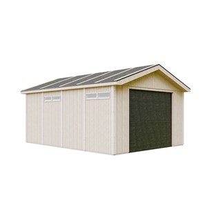 Garage qualité premium 17 m² - l378xl530 cm machines de jardinage - gris