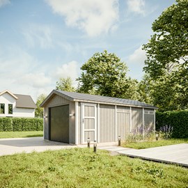 Garage qualité premium 21 m²- l378xl648 cm - beige