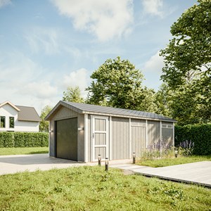 Garage qualité premium 21 m²- l378xl648 cm - beige