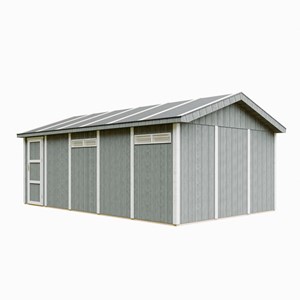 Garage qualité premium 21 m²- l378xl648 cm - gris
